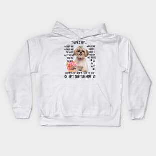 Happy Mother's Day 2021 Shih tzu Mom dog Lover Kids Hoodie